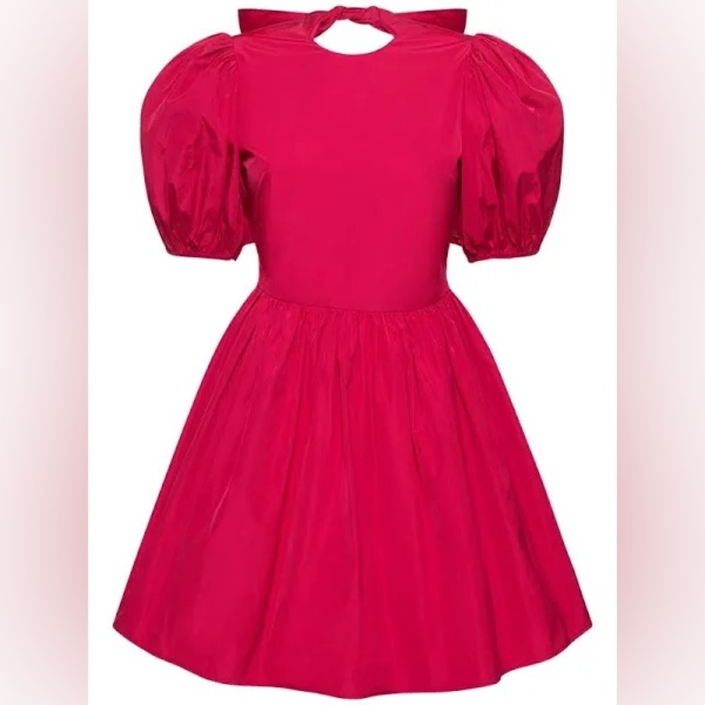 RED Valentino Ruffle-Sleeved Backless Mini Taffeta Dress Size EU 40 - US 4-6 - Picture 4 of 16